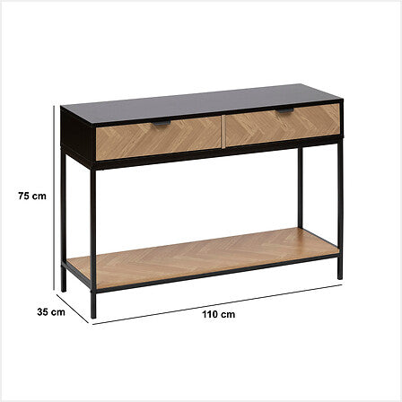 Chevron 2 Drawer Console