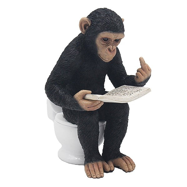 Cheeky Monkey On Toilet