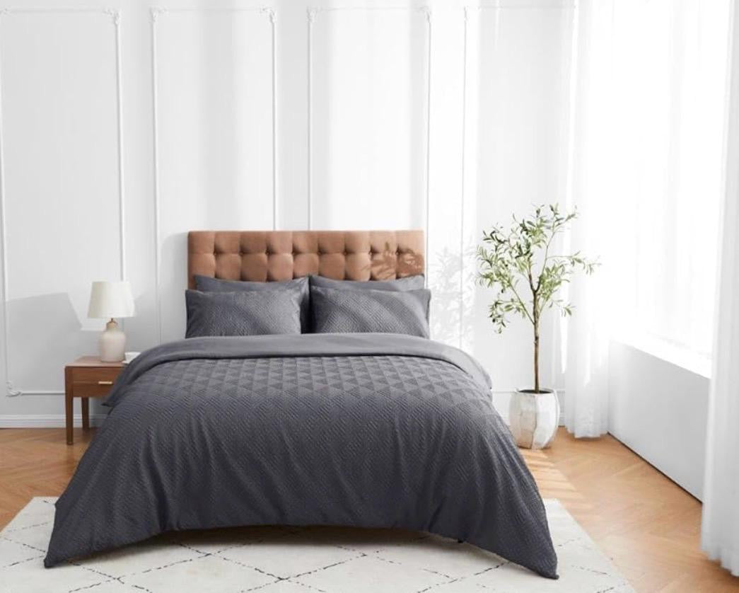 Single 3D Embossed Texture Duvet Cover Set