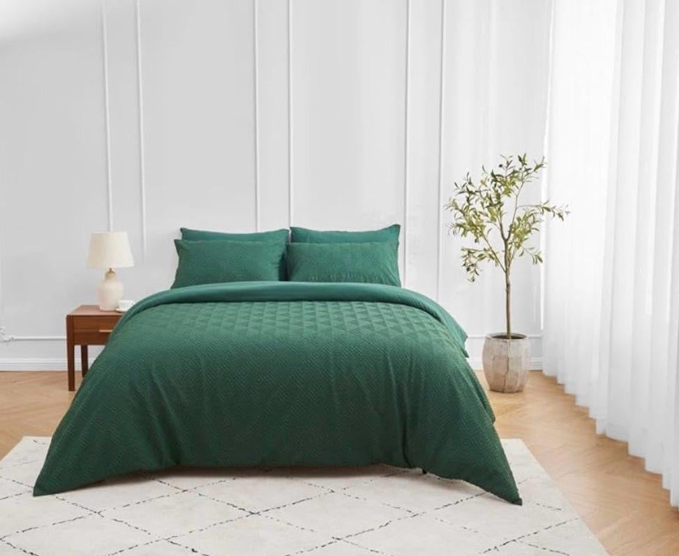 Super King 3D Embossed Texture Duvet Cover Set